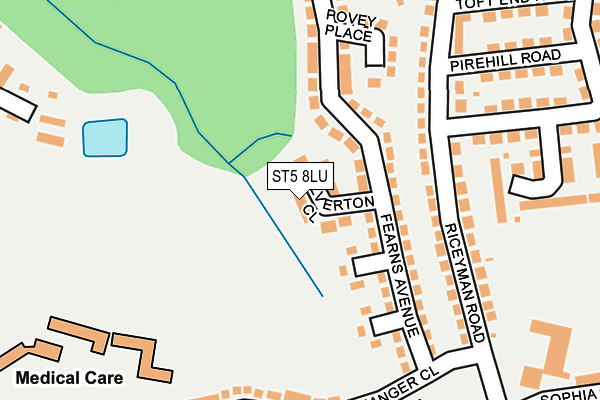 ST5 8LU map - OS OpenMap – Local (Ordnance Survey)