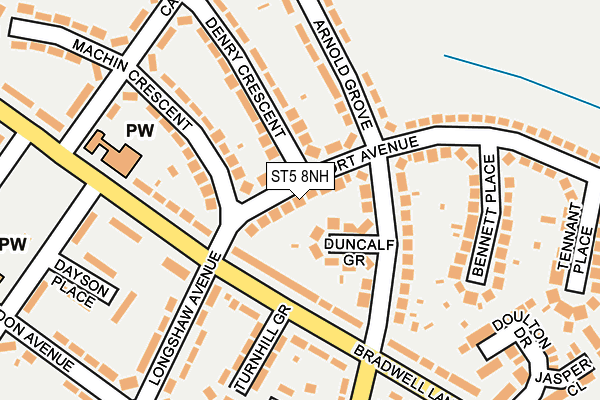 ST5 8NH map - OS OpenMap – Local (Ordnance Survey)