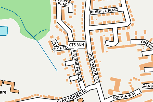 ST5 8NN map - OS OpenMap – Local (Ordnance Survey)