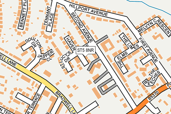 ST5 8NR map - OS OpenMap – Local (Ordnance Survey)