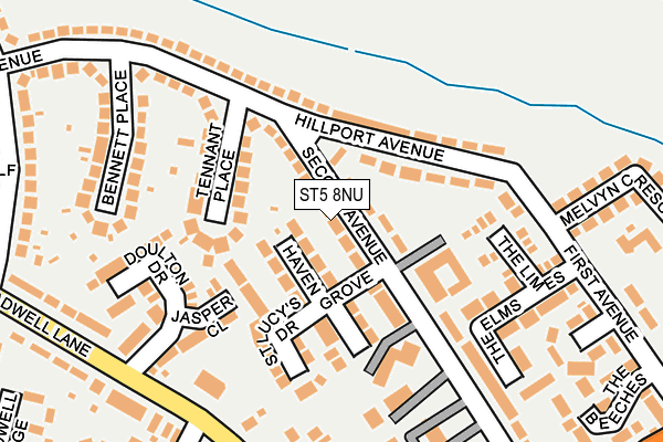 ST5 8NU map - OS OpenMap – Local (Ordnance Survey)