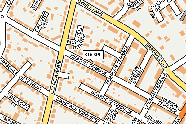 ST5 8PL map - OS OpenMap – Local (Ordnance Survey)