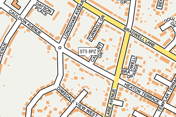 ST5 8PZ map - OS OpenMap – Local (Ordnance Survey)