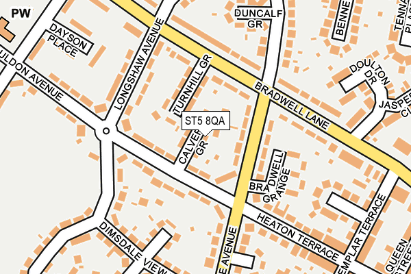 ST5 8QA map - OS OpenMap – Local (Ordnance Survey)
