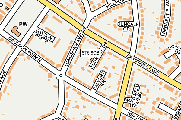ST5 8QB map - OS OpenMap – Local (Ordnance Survey)