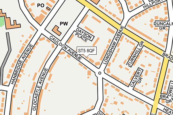 ST5 8QF map - OS OpenMap – Local (Ordnance Survey)