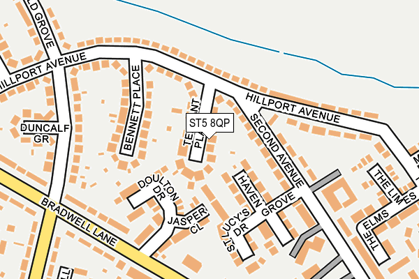 ST5 8QP map - OS OpenMap – Local (Ordnance Survey)