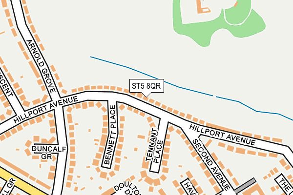 ST5 8QR map - OS OpenMap – Local (Ordnance Survey)