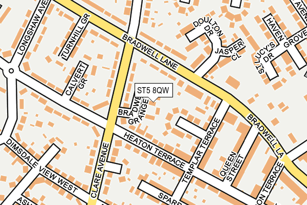 ST5 8QW map - OS OpenMap – Local (Ordnance Survey)