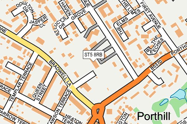 ST5 8RB map - OS OpenMap – Local (Ordnance Survey)