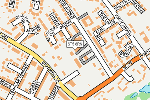 ST5 8RN map - OS OpenMap – Local (Ordnance Survey)