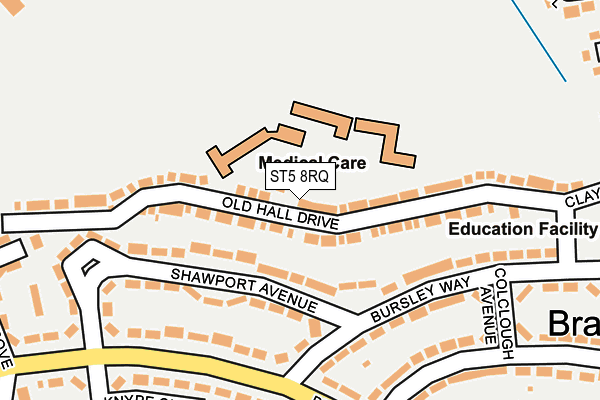 ST5 8RQ map - OS OpenMap – Local (Ordnance Survey)