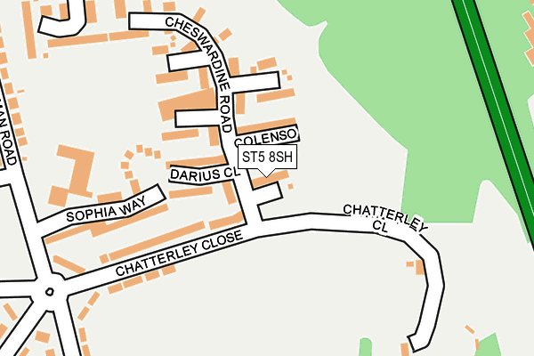 ST5 8SH map - OS OpenMap – Local (Ordnance Survey)