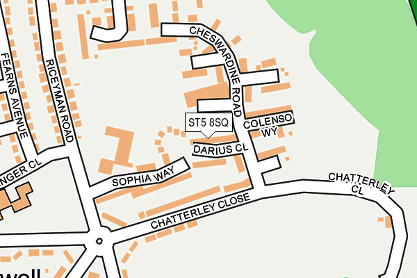 ST5 8SQ map - OS OpenMap – Local (Ordnance Survey)