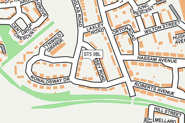 ST5 9BL map - OS OpenMap – Local (Ordnance Survey)
