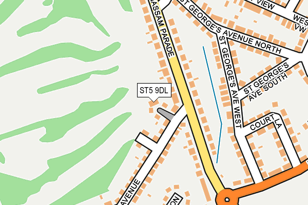 ST5 9DL map - OS OpenMap – Local (Ordnance Survey)