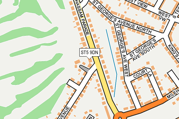 ST5 9DN map - OS OpenMap – Local (Ordnance Survey)