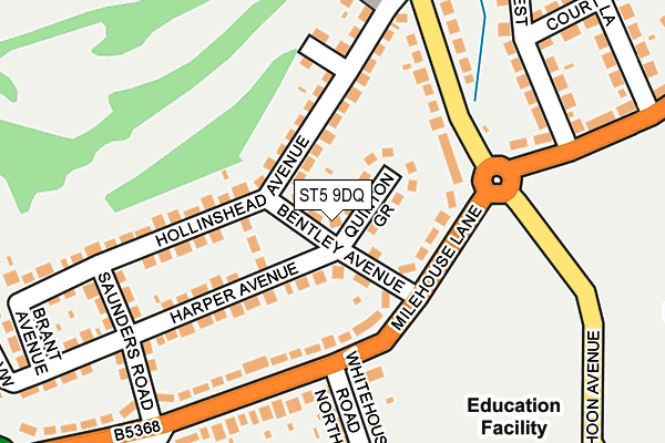 ST5 9DQ map - OS OpenMap – Local (Ordnance Survey)