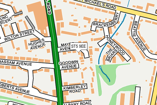 ST5 9EE map - OS OpenMap – Local (Ordnance Survey)