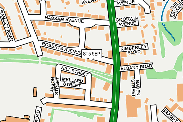 ST5 9EP map - OS OpenMap – Local (Ordnance Survey)