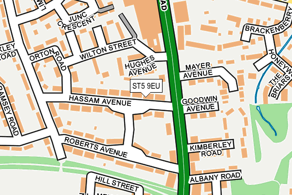 ST5 9EU map - OS OpenMap – Local (Ordnance Survey)