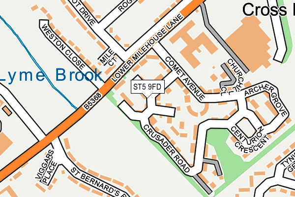 ST5 9FD map - OS OpenMap – Local (Ordnance Survey)