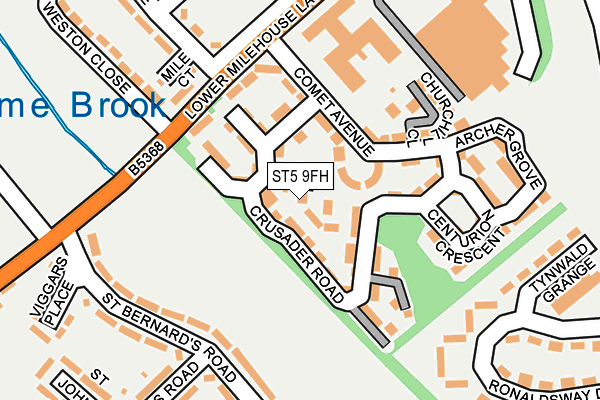ST5 9FH map - OS OpenMap – Local (Ordnance Survey)