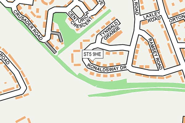 ST5 9HE map - OS OpenMap – Local (Ordnance Survey)