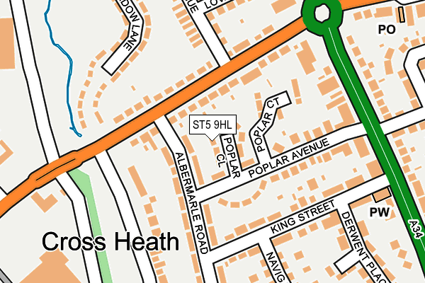 ST5 9HL map - OS OpenMap – Local (Ordnance Survey)