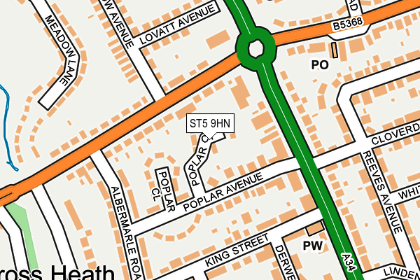ST5 9HN map - OS OpenMap – Local (Ordnance Survey)