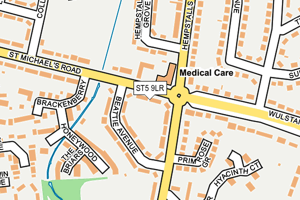 ST5 9LR map - OS OpenMap – Local (Ordnance Survey)