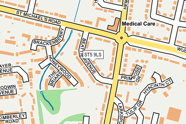 ST5 9LS map - OS OpenMap – Local (Ordnance Survey)
