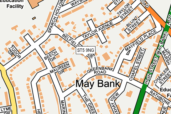 ST5 9NG map - OS OpenMap – Local (Ordnance Survey)