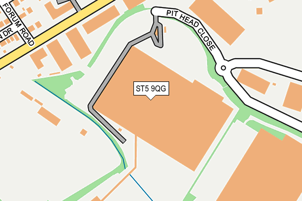 ST5 9QG map - OS OpenMap – Local (Ordnance Survey)