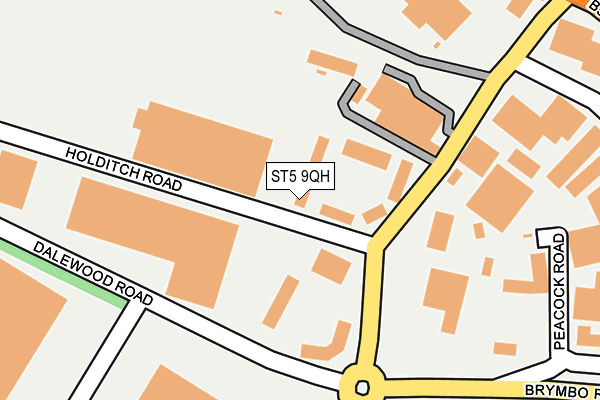 ST5 9QH map - OS OpenMap – Local (Ordnance Survey)