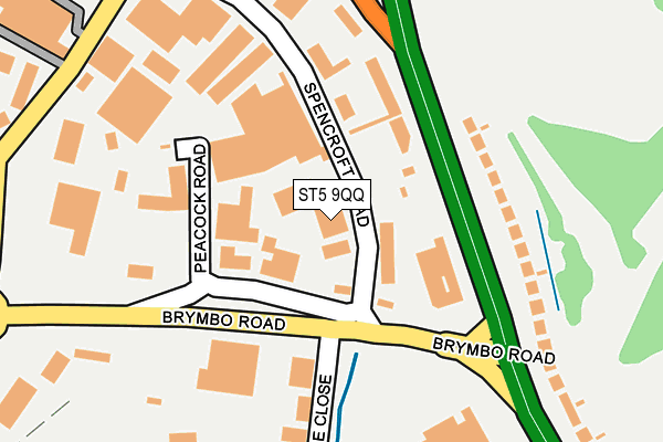ST5 9QQ map - OS OpenMap – Local (Ordnance Survey)