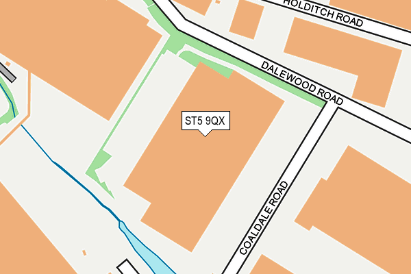 ST5 9QX map - OS OpenMap – Local (Ordnance Survey)
