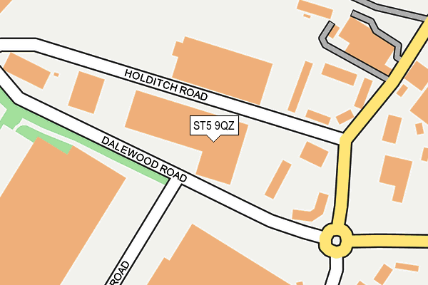 ST5 9QZ map - OS OpenMap – Local (Ordnance Survey)