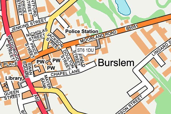 ST6 1DU map - OS OpenMap – Local (Ordnance Survey)