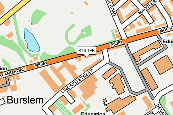 ST6 1EB map - OS OpenMap – Local (Ordnance Survey)