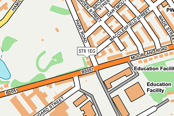 ST6 1EG map - OS OpenMap – Local (Ordnance Survey)