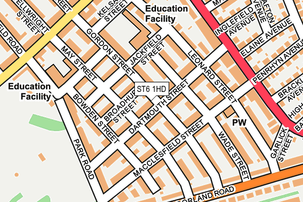 ST6 1HD map - OS OpenMap – Local (Ordnance Survey)