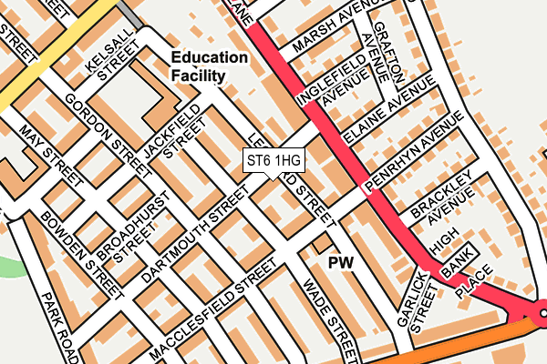 ST6 1HG map - OS OpenMap – Local (Ordnance Survey)