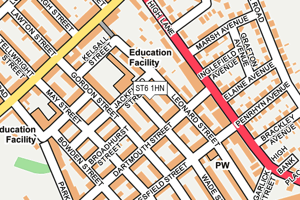 ST6 1HN map - OS OpenMap – Local (Ordnance Survey)