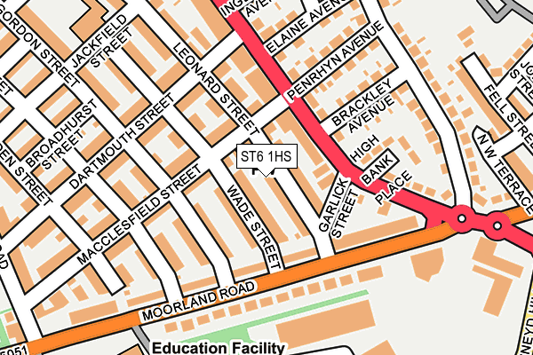 ST6 1HS map - OS OpenMap – Local (Ordnance Survey)