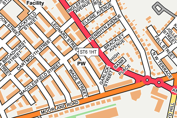 ST6 1HT map - OS OpenMap – Local (Ordnance Survey)