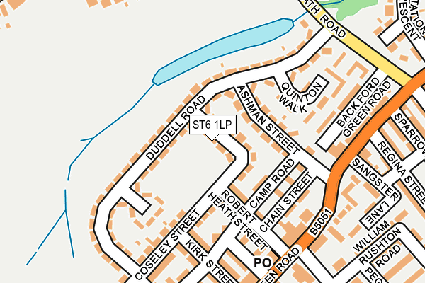 ST6 1LP map - OS OpenMap – Local (Ordnance Survey)