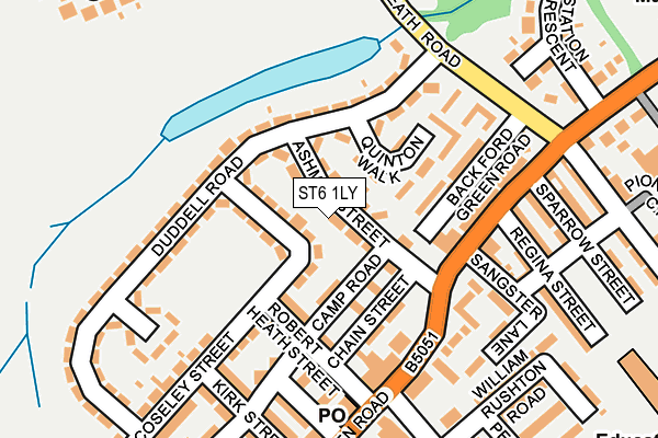 ST6 1LY map - OS OpenMap – Local (Ordnance Survey)