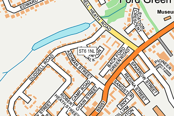 ST6 1NL map - OS OpenMap – Local (Ordnance Survey)