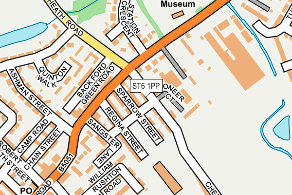 ST6 1PP map - OS OpenMap – Local (Ordnance Survey)